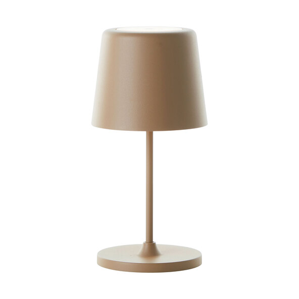 LED-Akku-Tischleuchte Kaami, cappuccino-matt