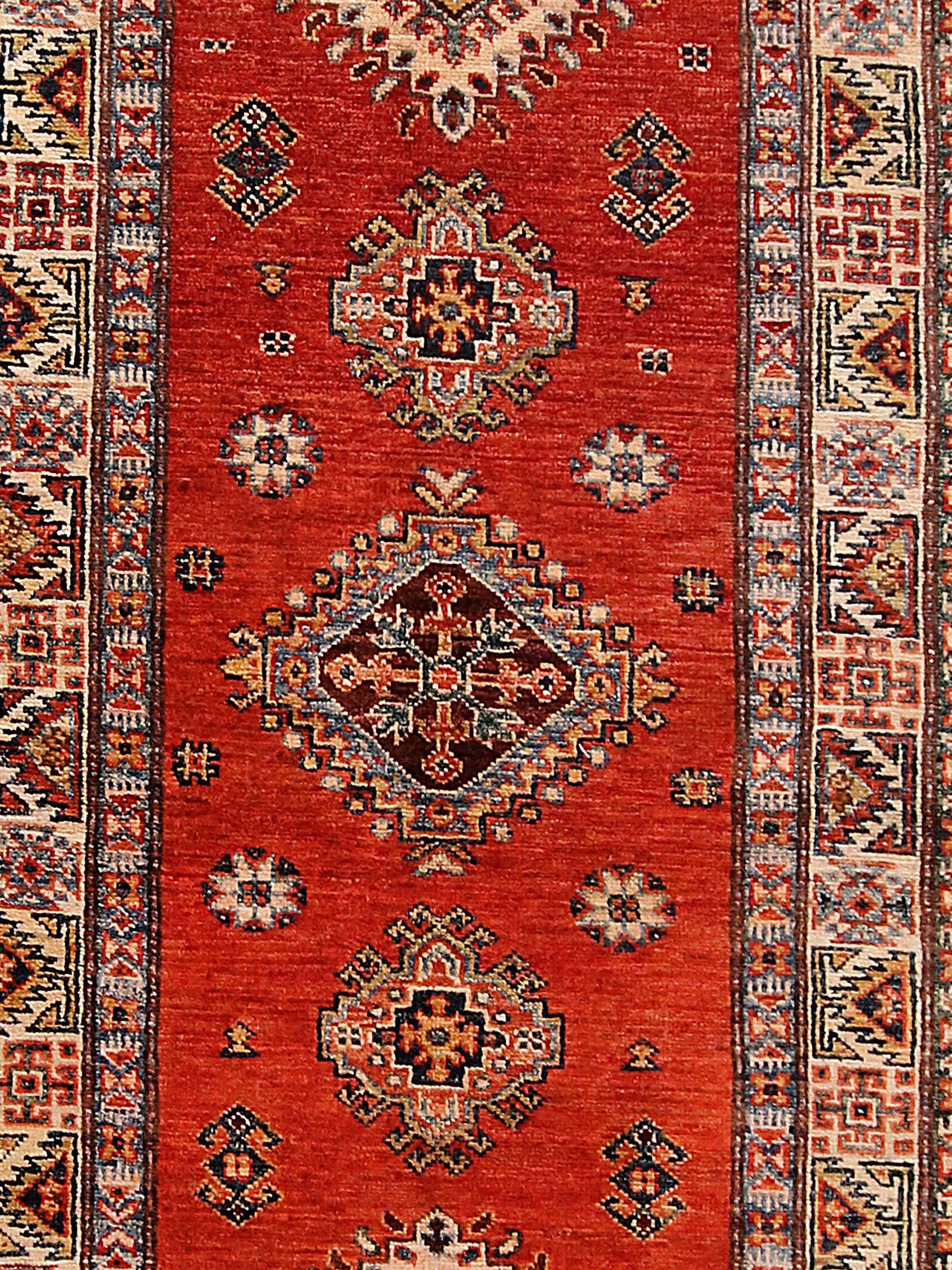 Kazak Ghazni ca. 243 x 81 cm, Unikat / Einzelstück