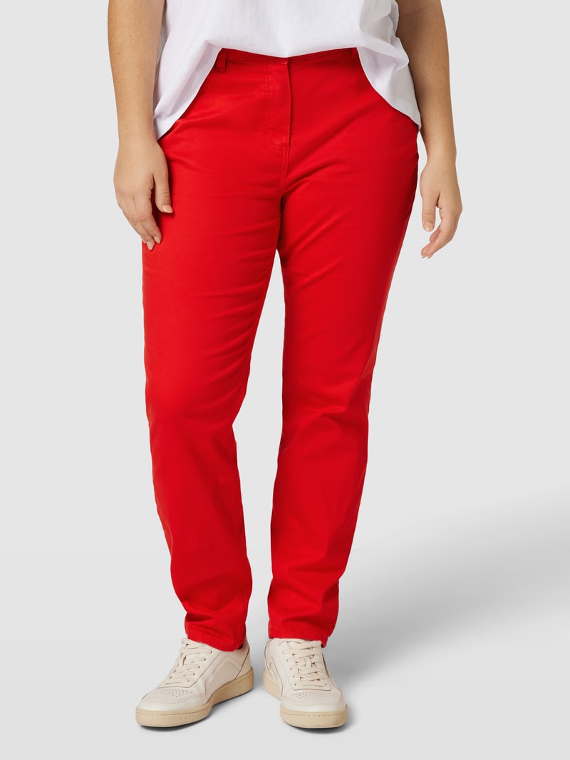 Jeans im 5-Pocket-Design Modell 'JAN' in rot