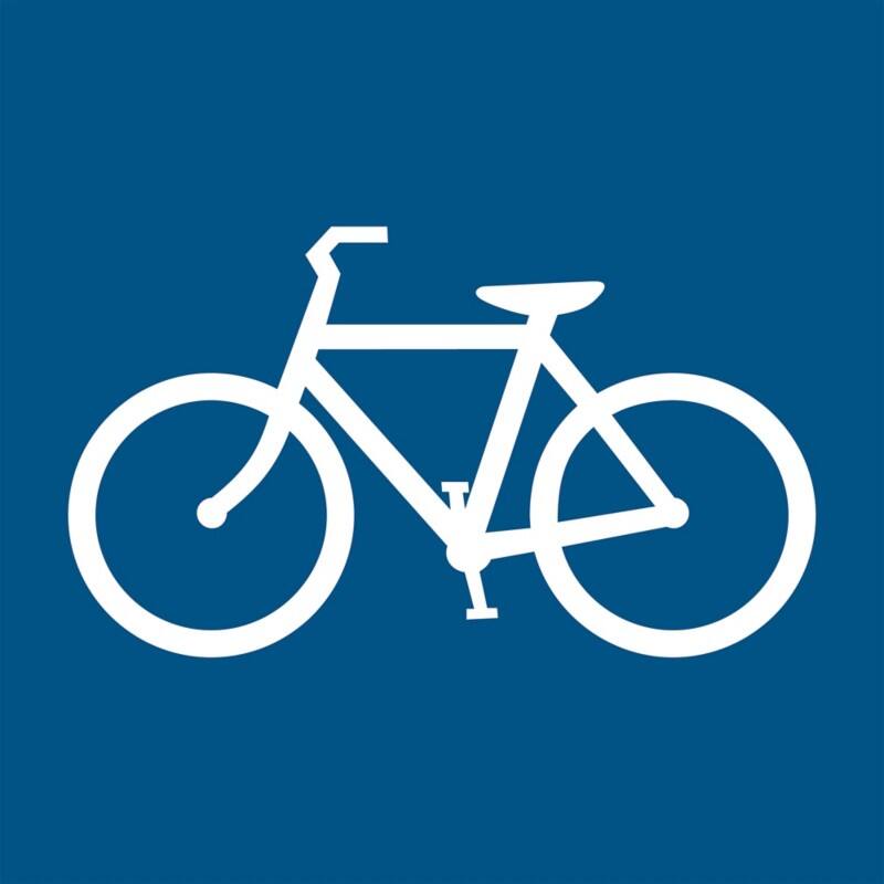 Djois Warnschild Fahrrad Klebstoff, einschraubbar PP (Polypropylen) 10 (B) x 0,14 (H) cm