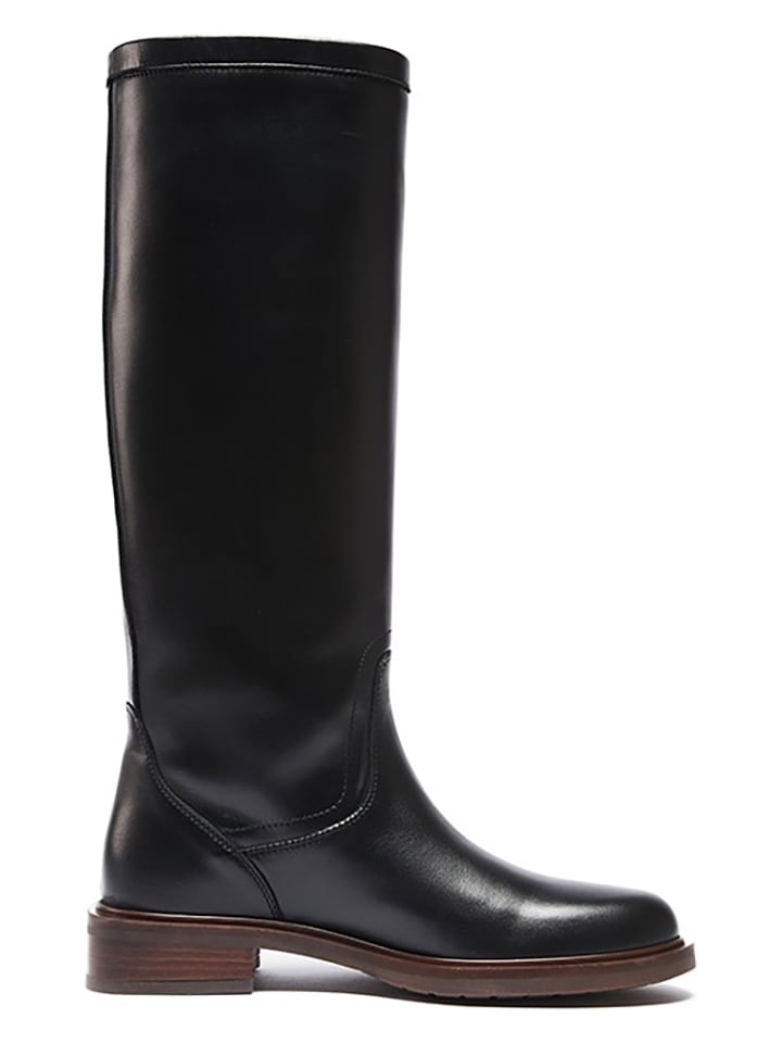 British Passport Leder-Stiefel in Schwarz günstig kaufen