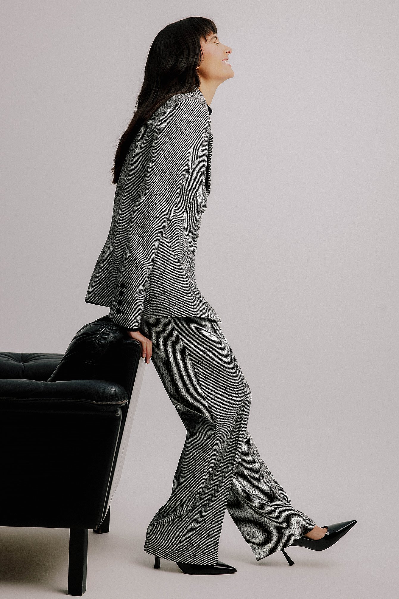 Taillierte Tweed-Hose