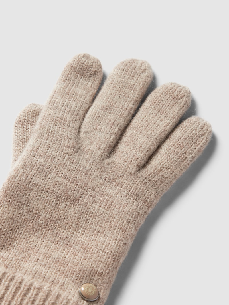 Handschuhe mit Label-Detail in beige