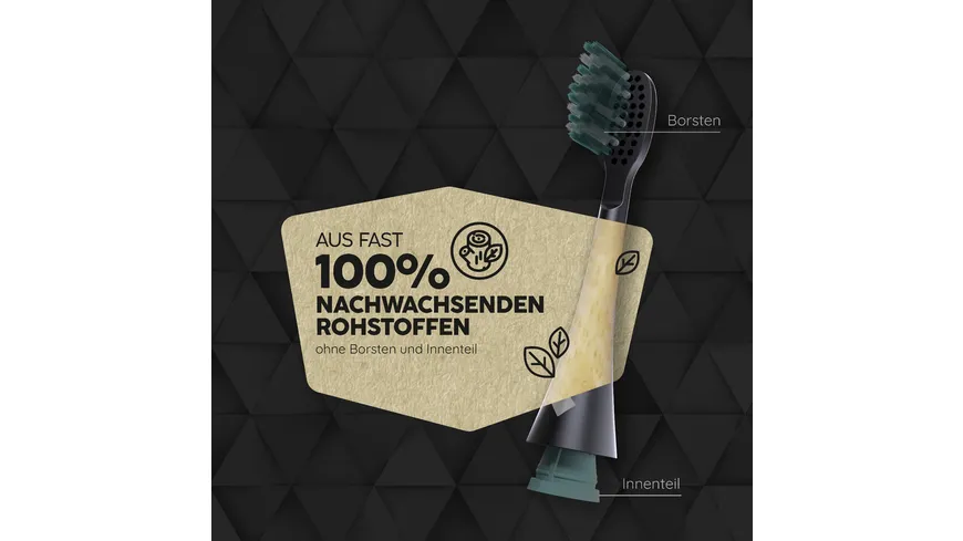 happybrush Aufsteckbürsten V3+ blackmint