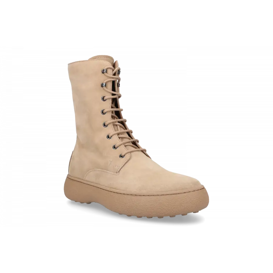Tod's - Stiefeletten W09J0 Veloursleder - beige