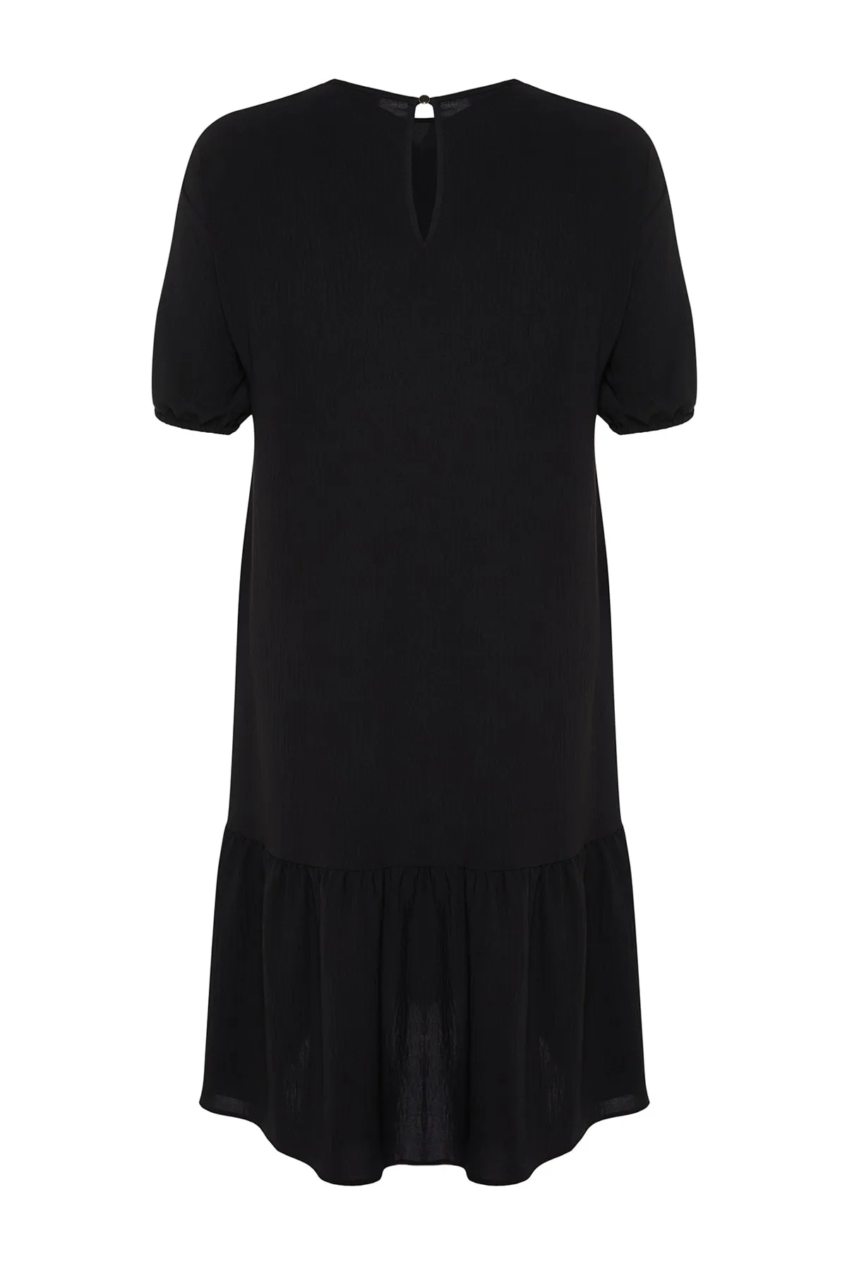 Trendyol Curve  Schwarzes bedrucktes gewebtes Kleid TBBSS22EL2123