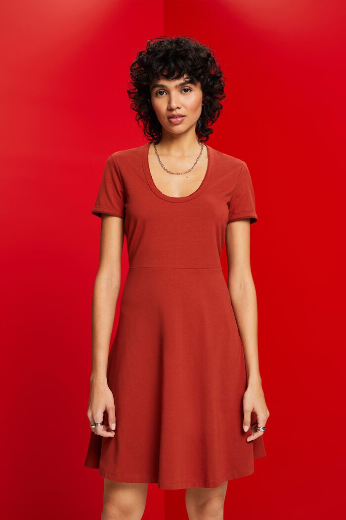 A-Linien-Kleid aus Baumwolljersey