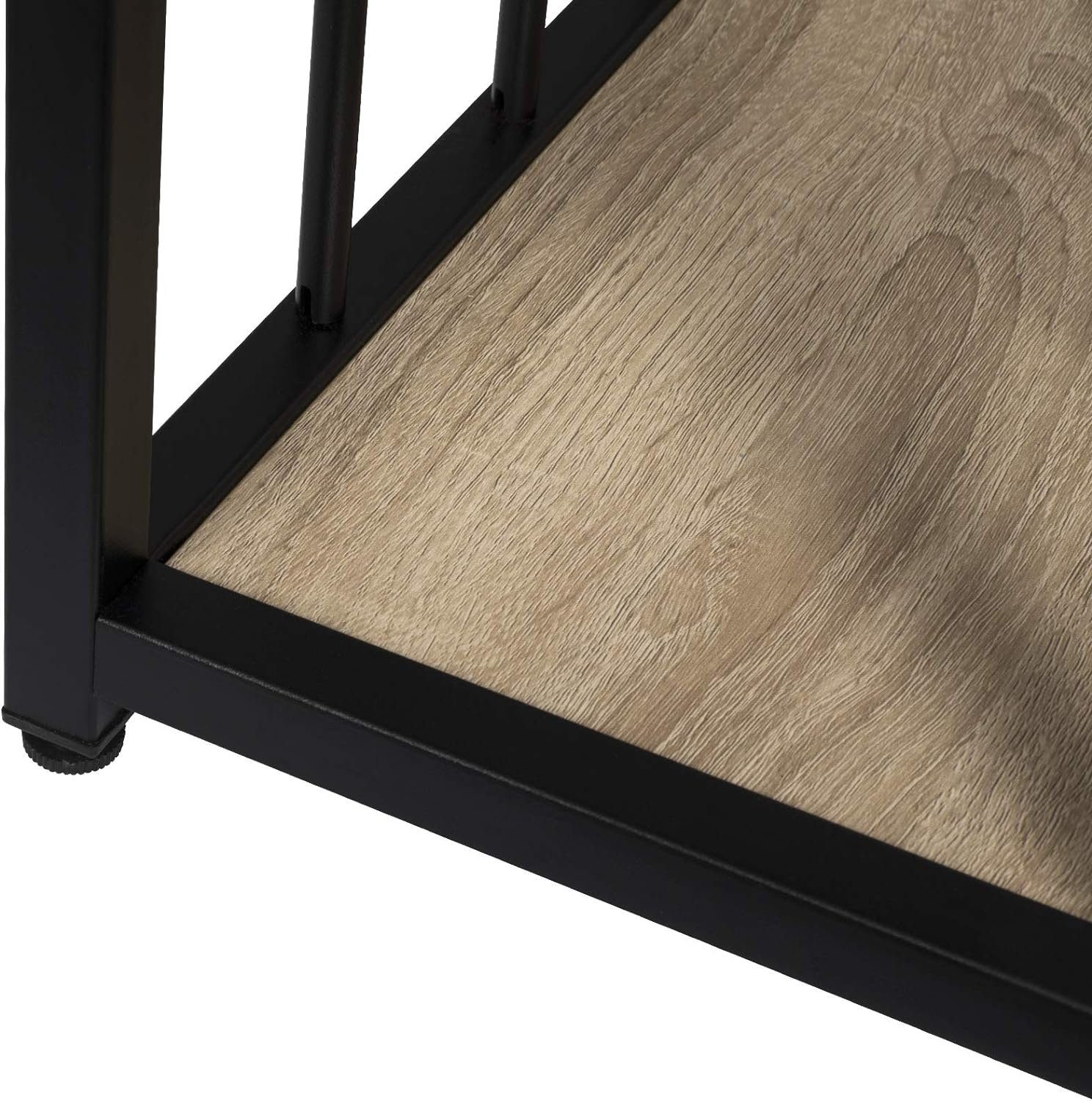 Woltu Bartisch (1-St), Bartisch mit 2 Ablagefläche aus Metallgestell & MDF