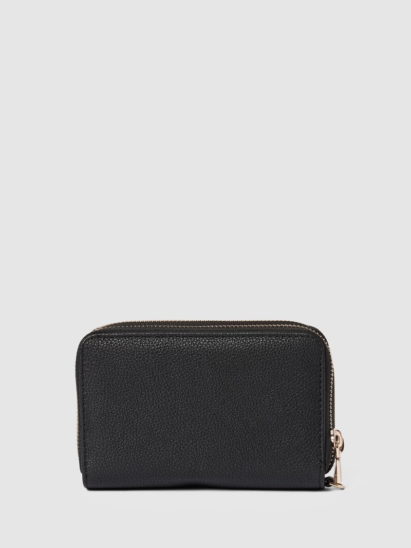 Portemonnaie mit Label-Details Modell 'MERIDIAN' in schwarz