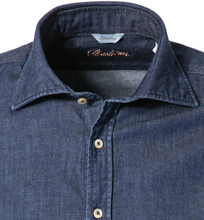 Stenströms, Jeanshemd, Fitted Body, Baumwolle, jeansblau