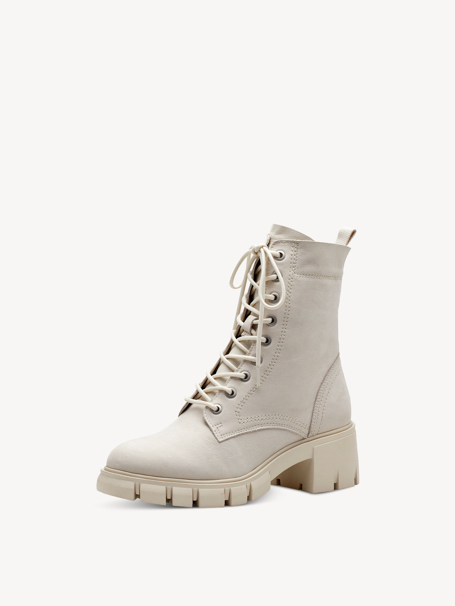 Bottine en cuir - beige
