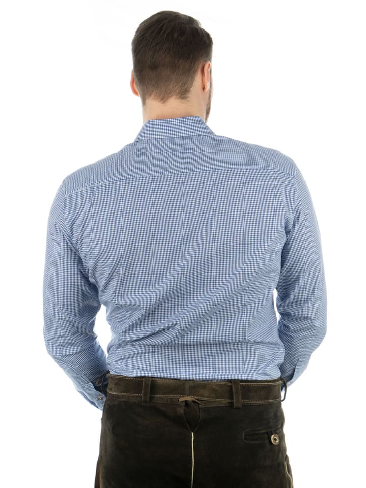 OS-Trachten Trachtenhemd Wacodu in mittelblau günstig kaufen