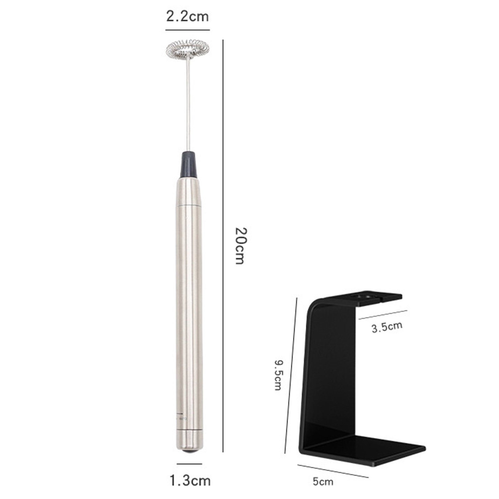 farfi Milchaufschäumer Milchaufschäumer Eierschläger Handmixer aus Edelstahl,Stab