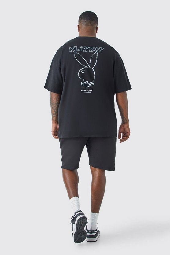 Plus T-Shirt mit lizenziertem Playboy Print
