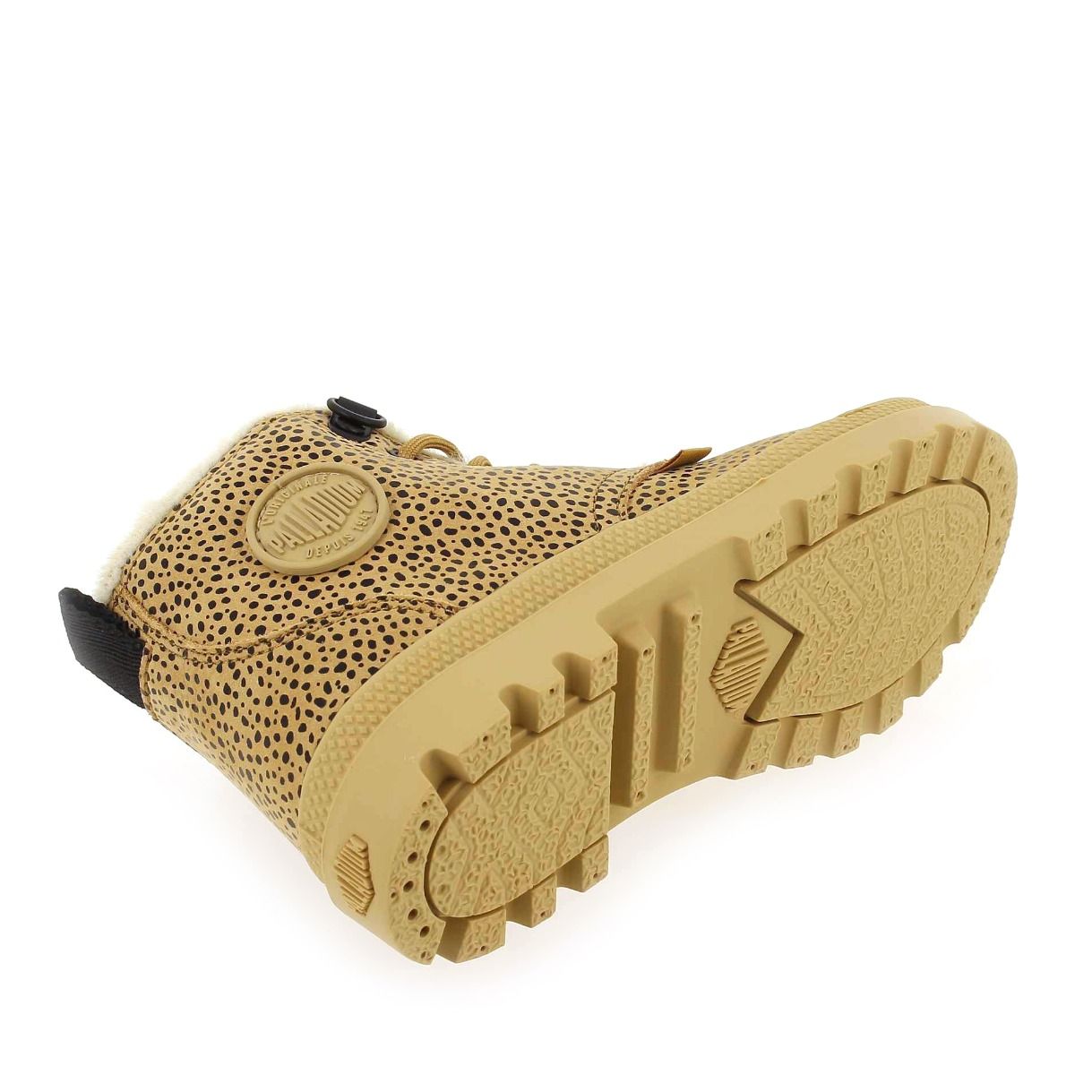 Palladium  PAMPA HI WOOL KID LEO - Beige Noir