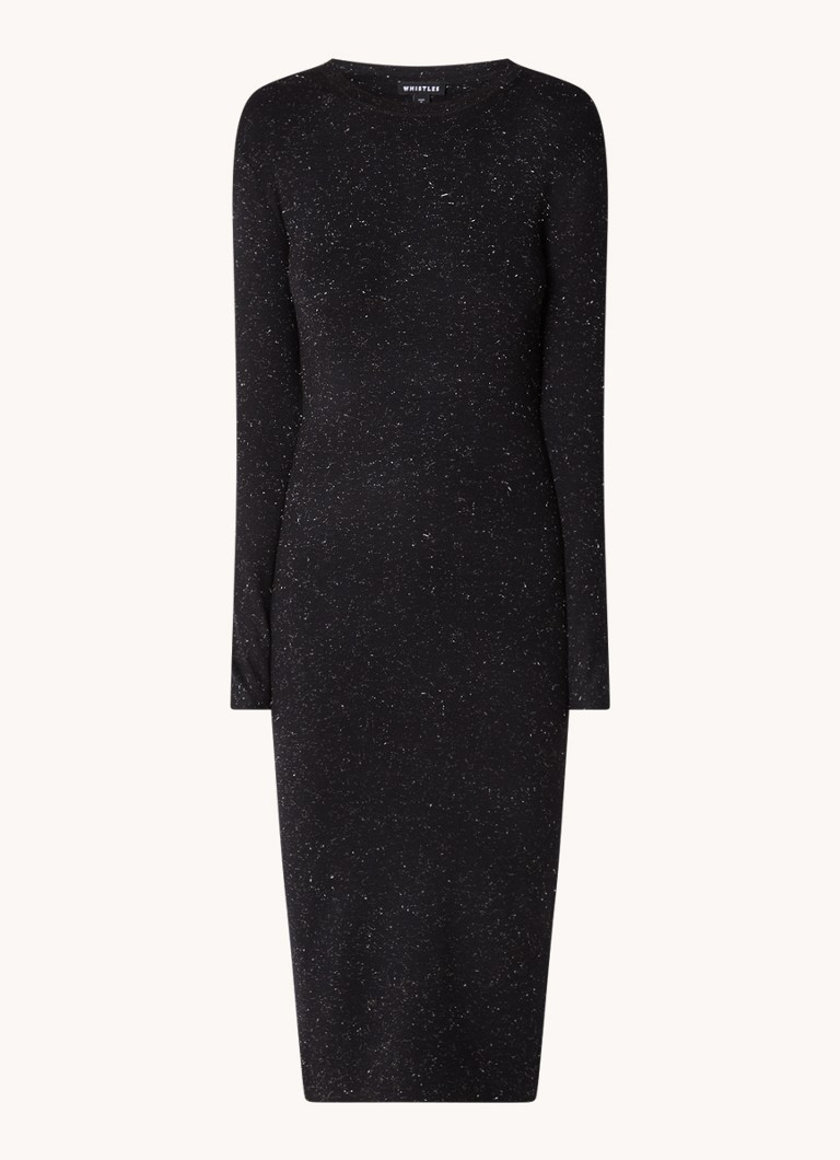 Whistles Annie Feinstrick-Midikleid mit Glitzer