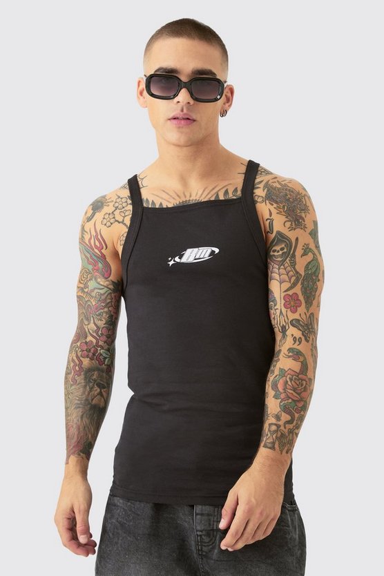 Slim-Fit Tanktop mit geradem Ausschnitt