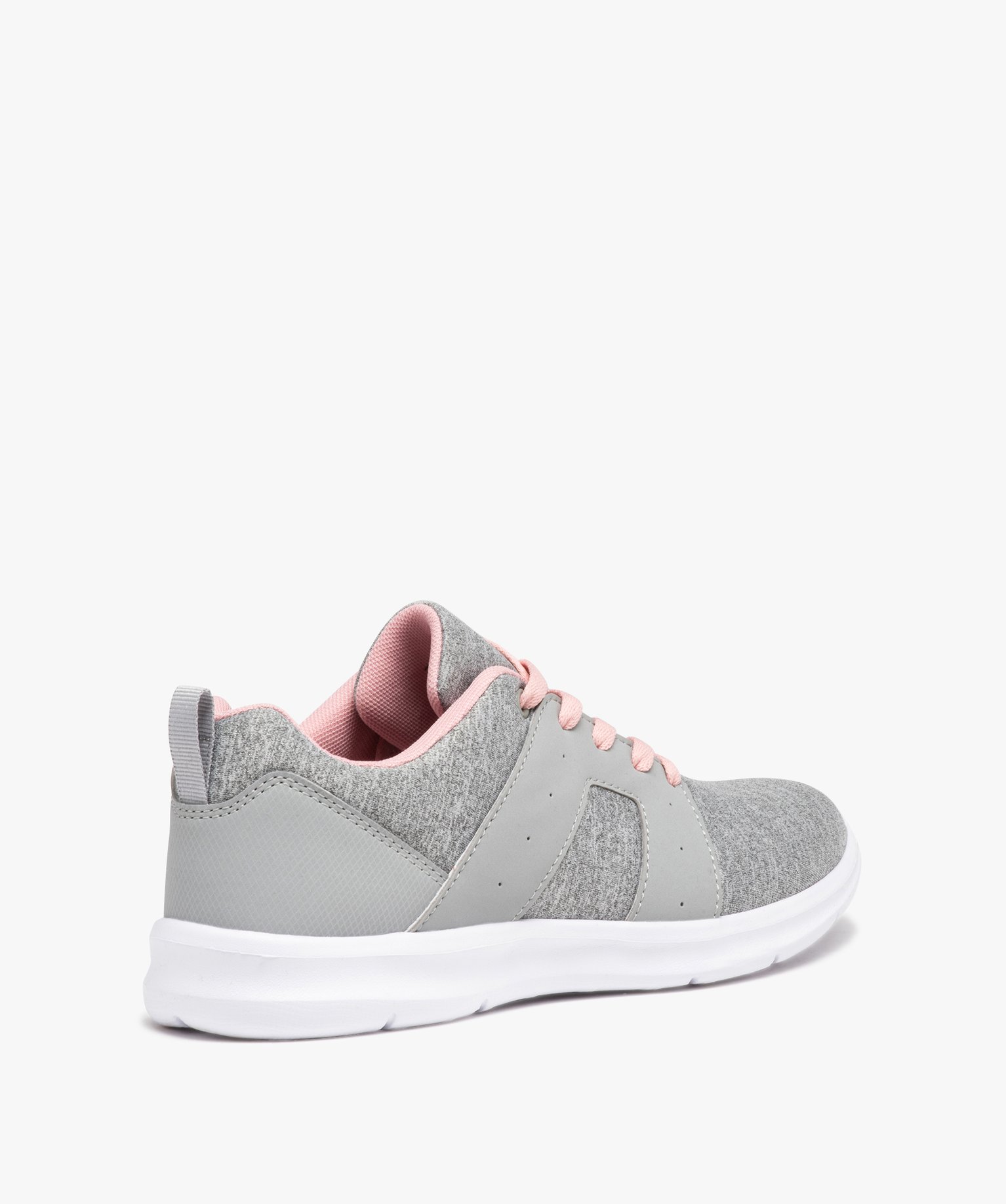 Baskets running en textile uni extralégères femme rose | GEMO