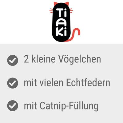 TIAKI Katzenspielzeug-Set Tukane mit Katzenminze