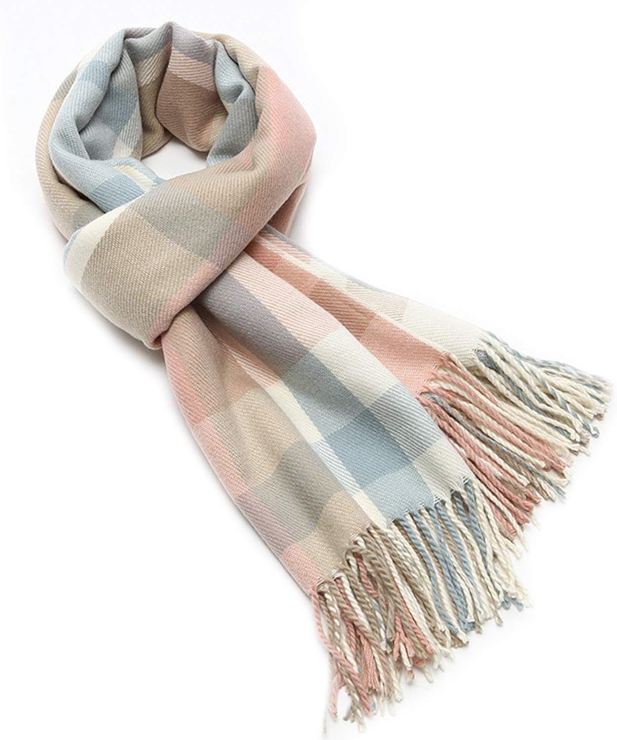 Alster Herz Modeschal Dicker kuschliger Winterschal Damen, Karo Schal A0504, warm weich, ideal für winter