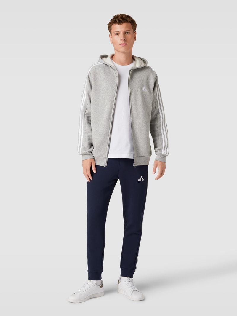 Sweatjacke mit Kapuze in mittelgrau