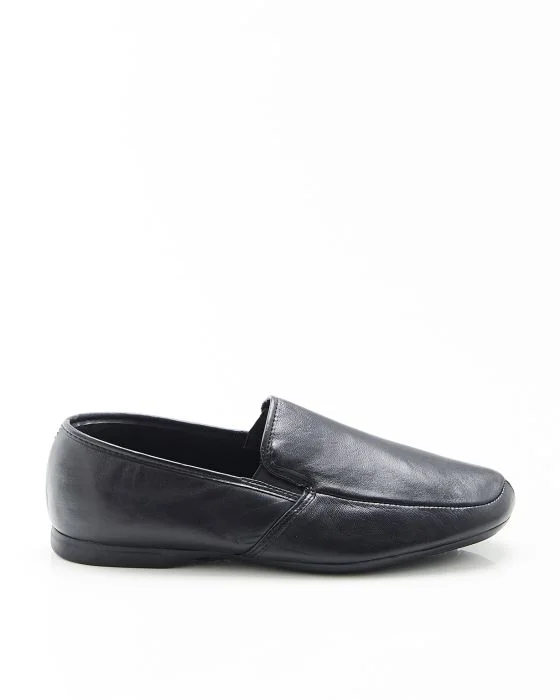 Pantoufles dessus cuir