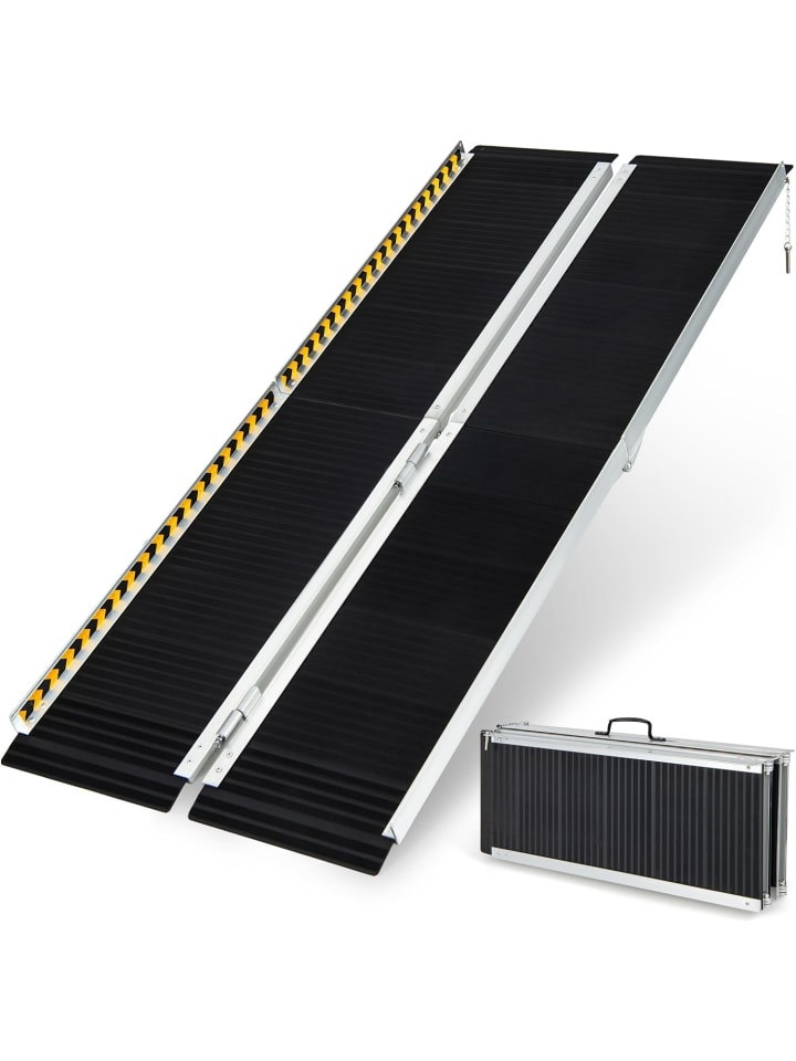 COSTWAY Rollstuhlrampe 183x74cm in Schwarz günstig kaufen onesize