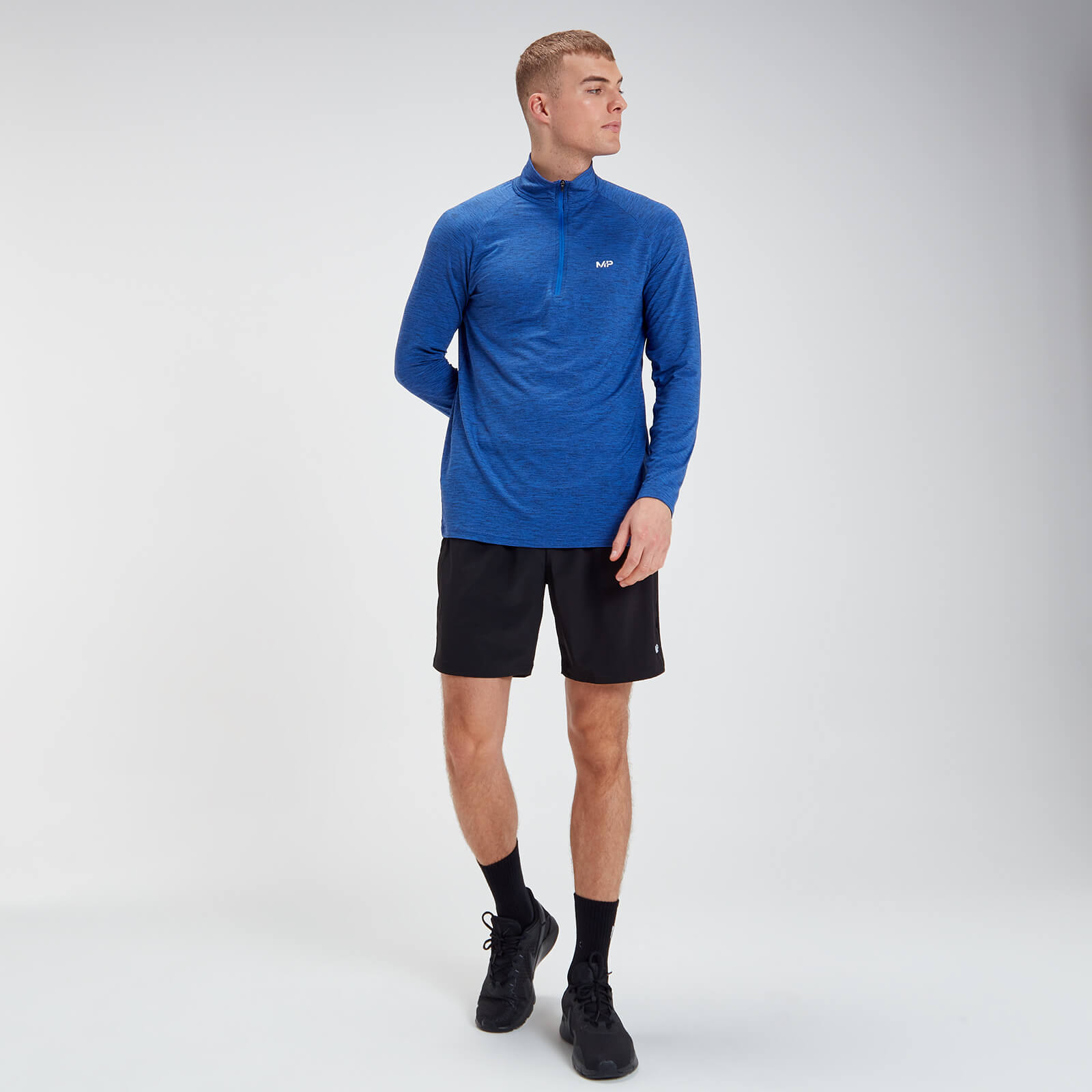 MP Performance 1/4 Zip - Noir et Bleu