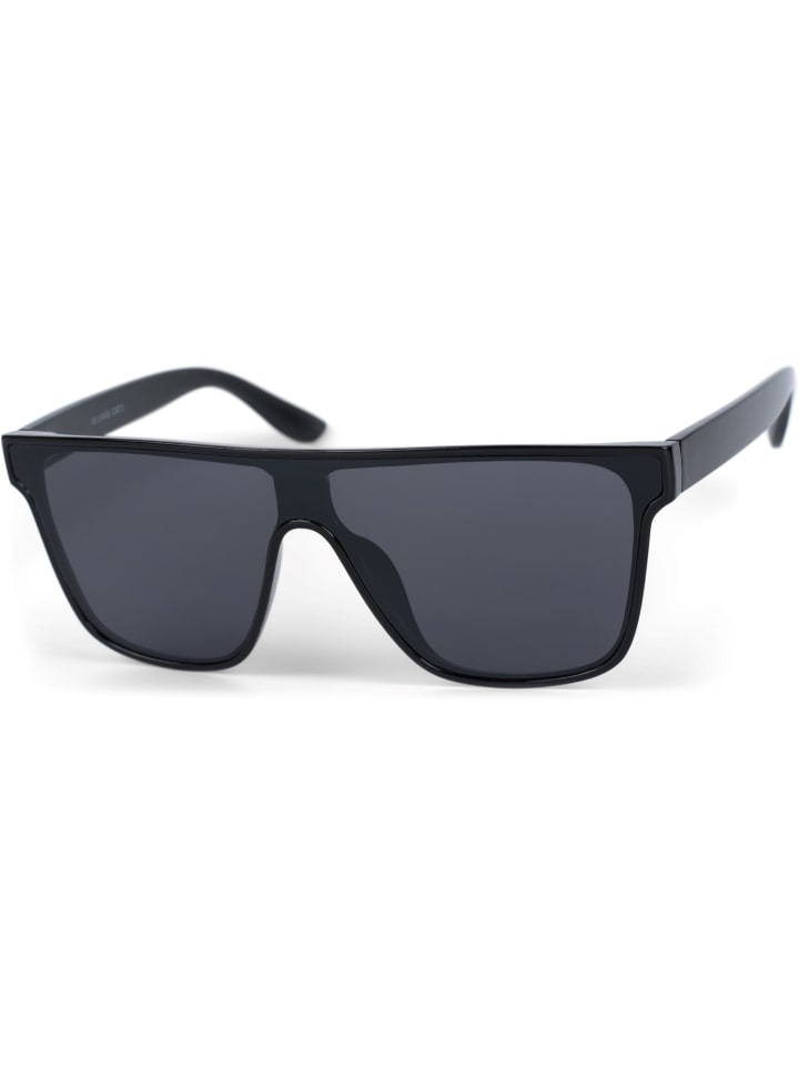 styleBREAKER Shield Sonnenbrille in Schwarz / Grau getönt günstig kaufen onesize