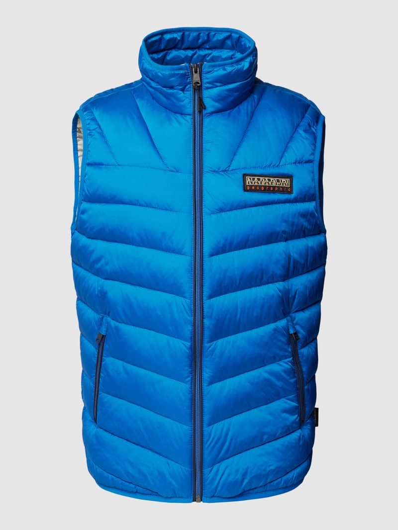 Regular Fit Steppweste mit Stehkragen Modell 'AERONS' in royalblau