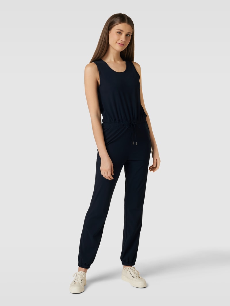 Jumpsuit mit Rundhalsausschnitt Modell 'Ecetera' in marineblau