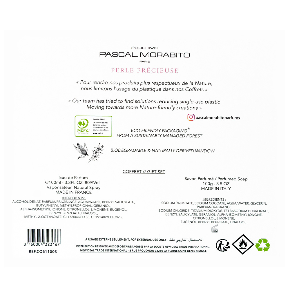 Pascal Morabito COFFRET PERLE PRECIEUSE 100ML EDP + SAVON PARFUME