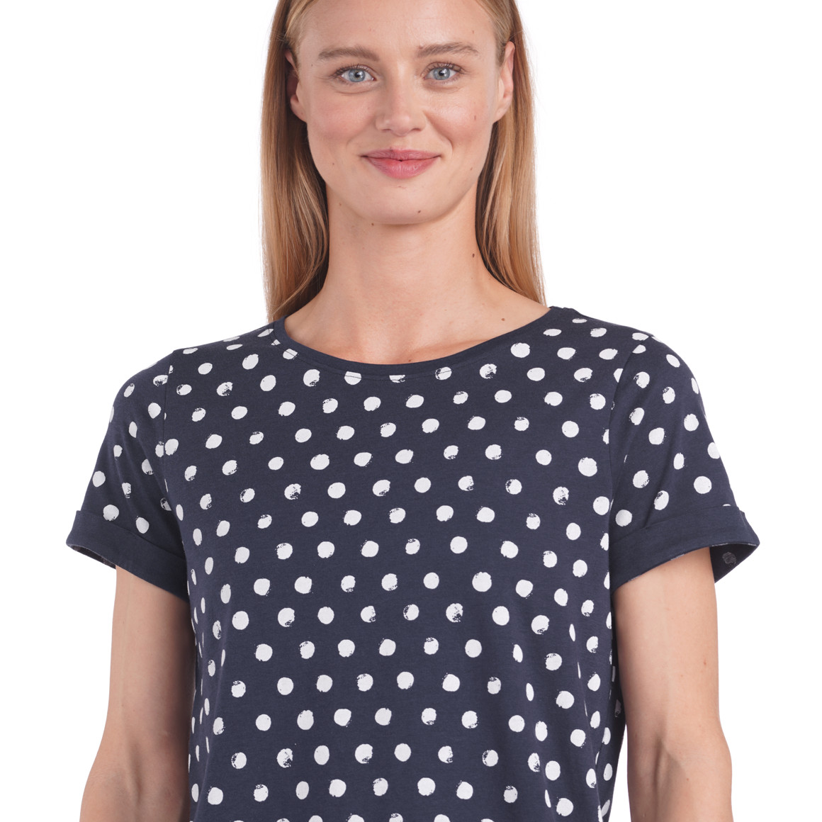 Damen Schlafshirt mit Punkte-Allover