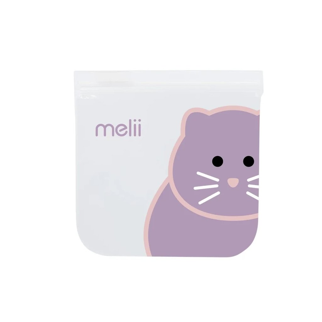 Melii Wiederverwendbare Snackbeutel – Einhorn, Katze