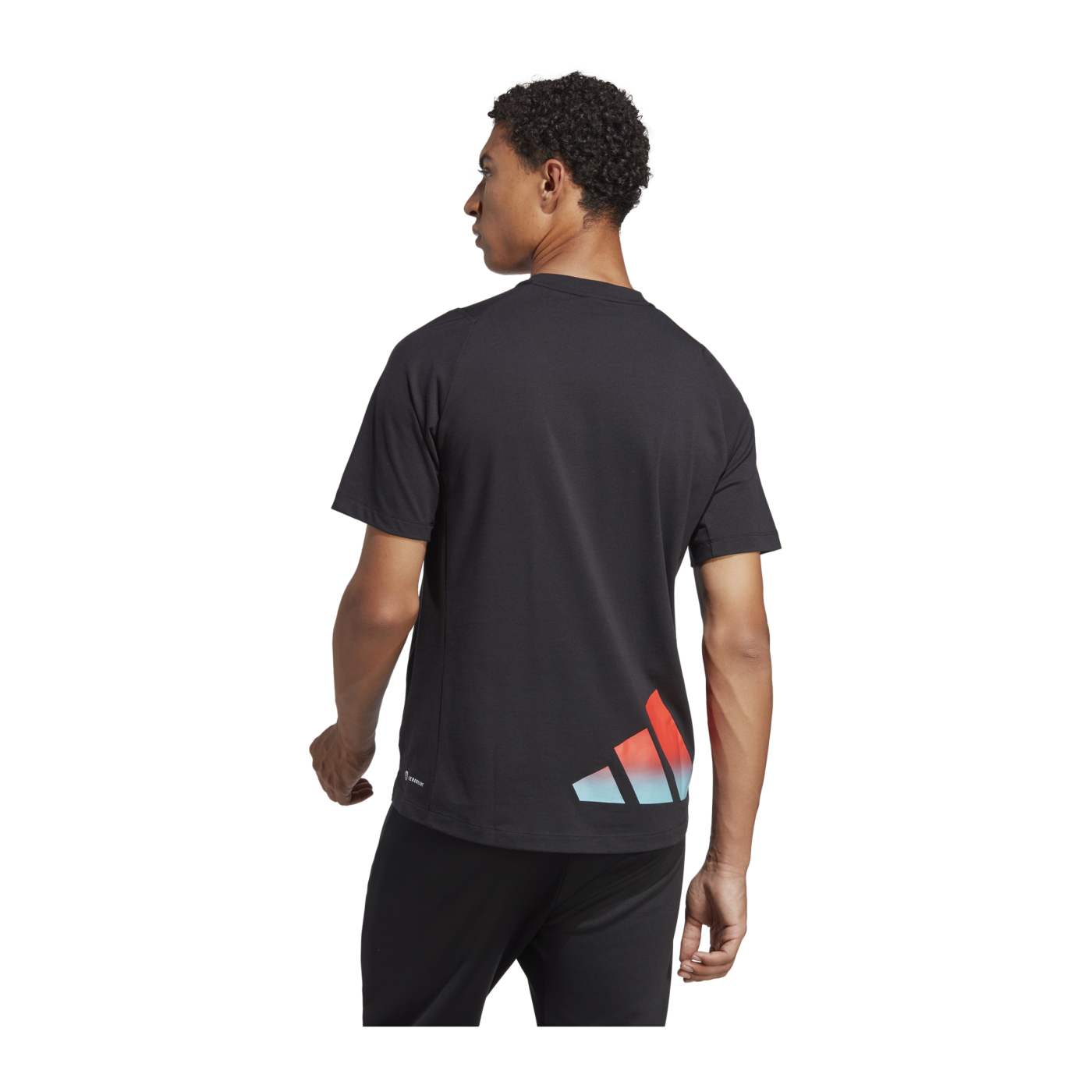 adidas 3Bar T-Shirt Schwarz Rot Blau
