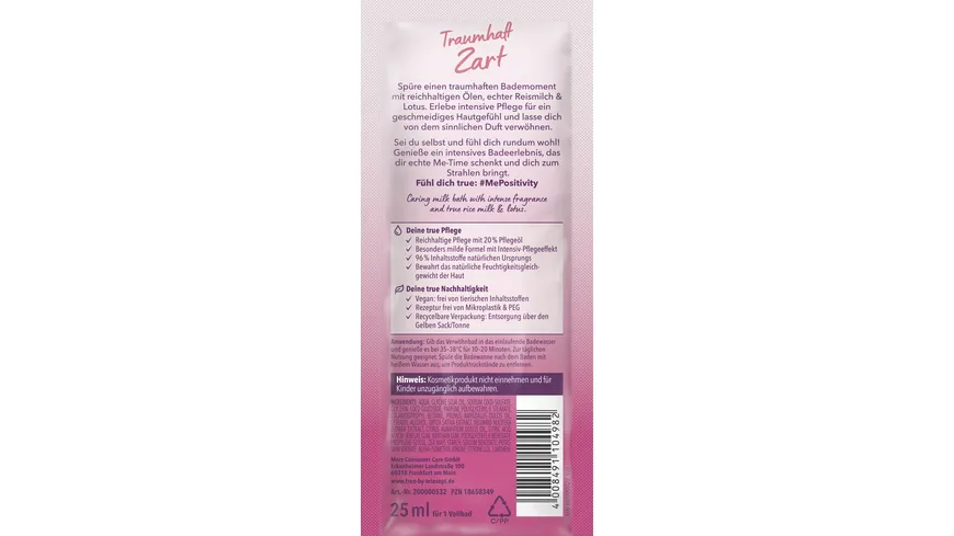 true by tetesept Reismilch Lotusblüte 25 ml