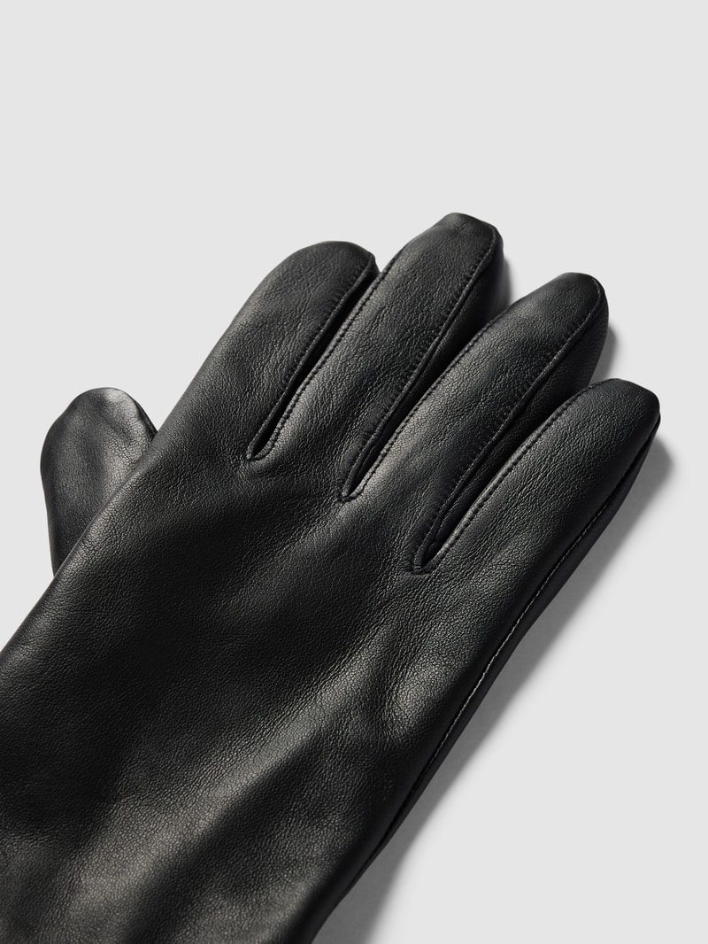 Handschuhe mit Label-Detail Modell 'Boston' in schwarz