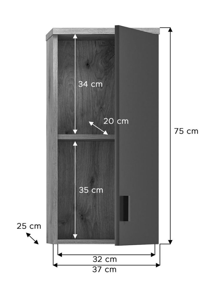 ebuy24 Badmöbelset Grado 3-teilig Eiche 140 x 48 cm günstig kaufen onesize