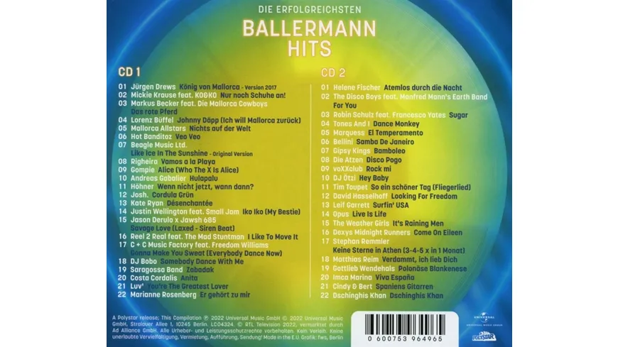 DIE ULTIMATIVE CHARTSHOW-BALLERMANNHITS (50 JAHRE)