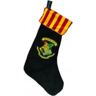 Harry Potter Hogwarts Fleece Christmas Stocking Woven Badge 47x30cm