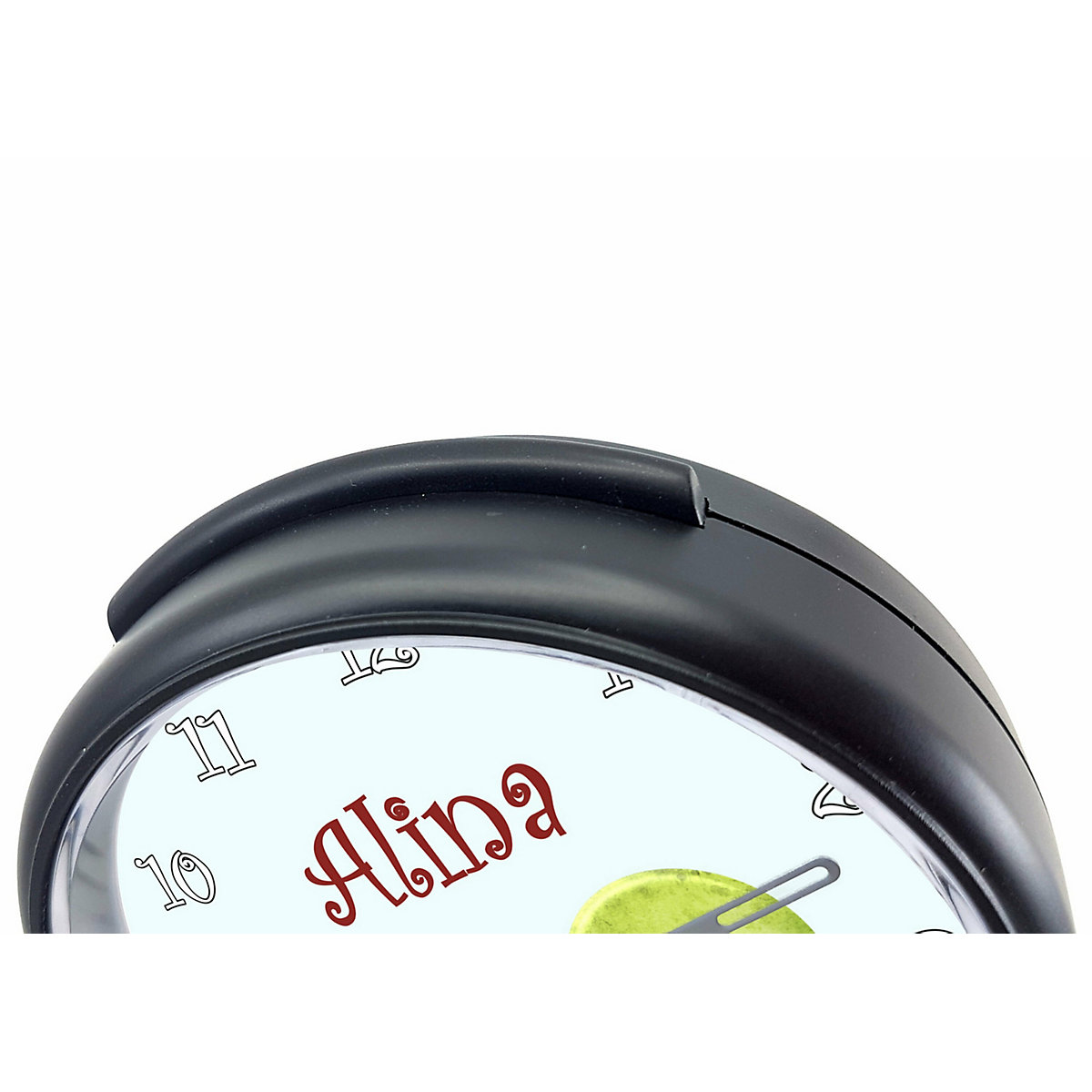 Kinder Funkwecker personalisiert mit Namen Waldwiese Atom-/Funkuhr, 12-Stunden-Anzeigeformat, Schlummerfunktion, Nachtlicht, Geräuschlos/Ohne Ticken