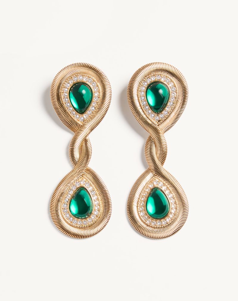 Pas Plus øreringe i metal, harpiks og Swarovski® krystaller