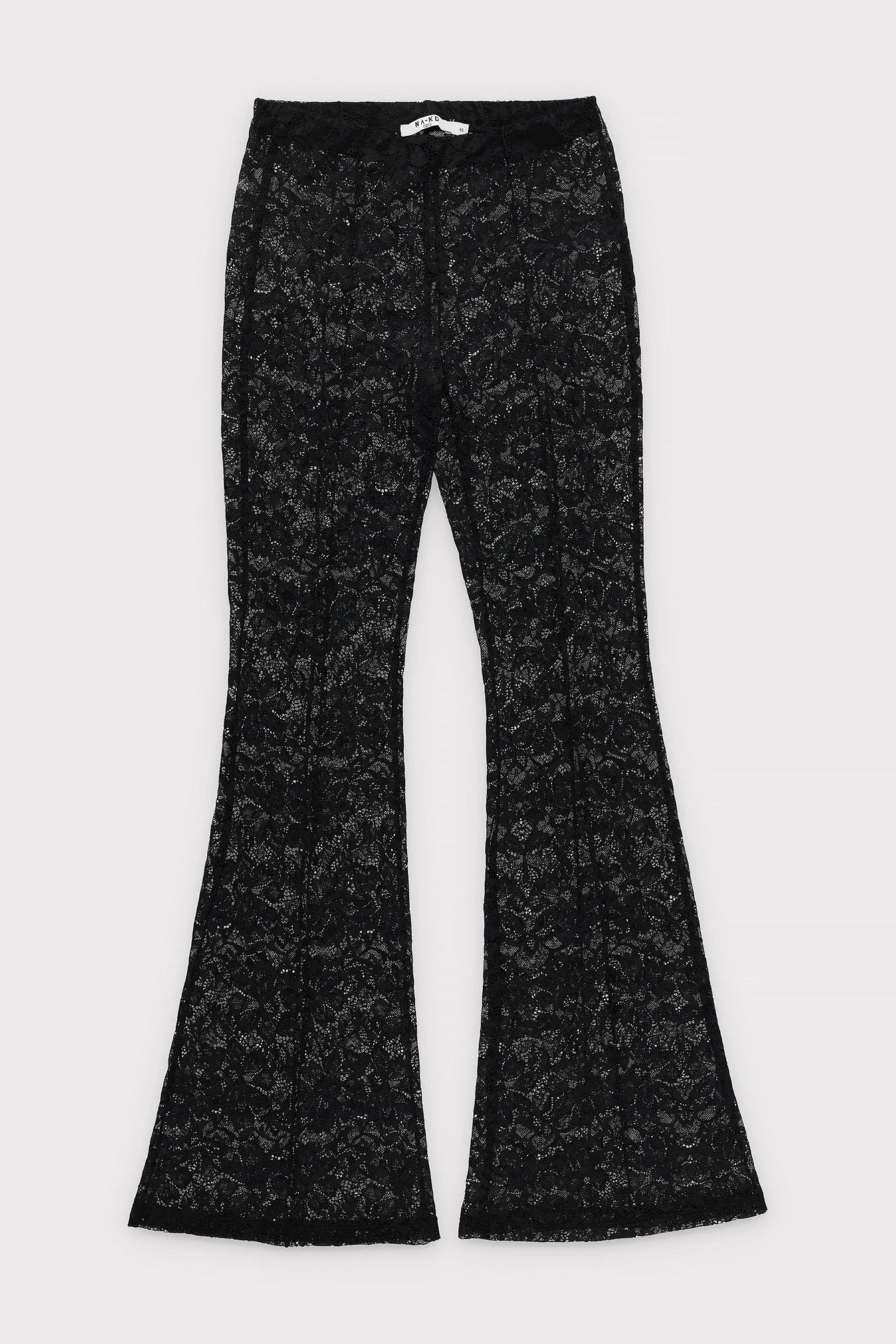 Ausgestellte Hose mit Spitze und mittlerer Taille