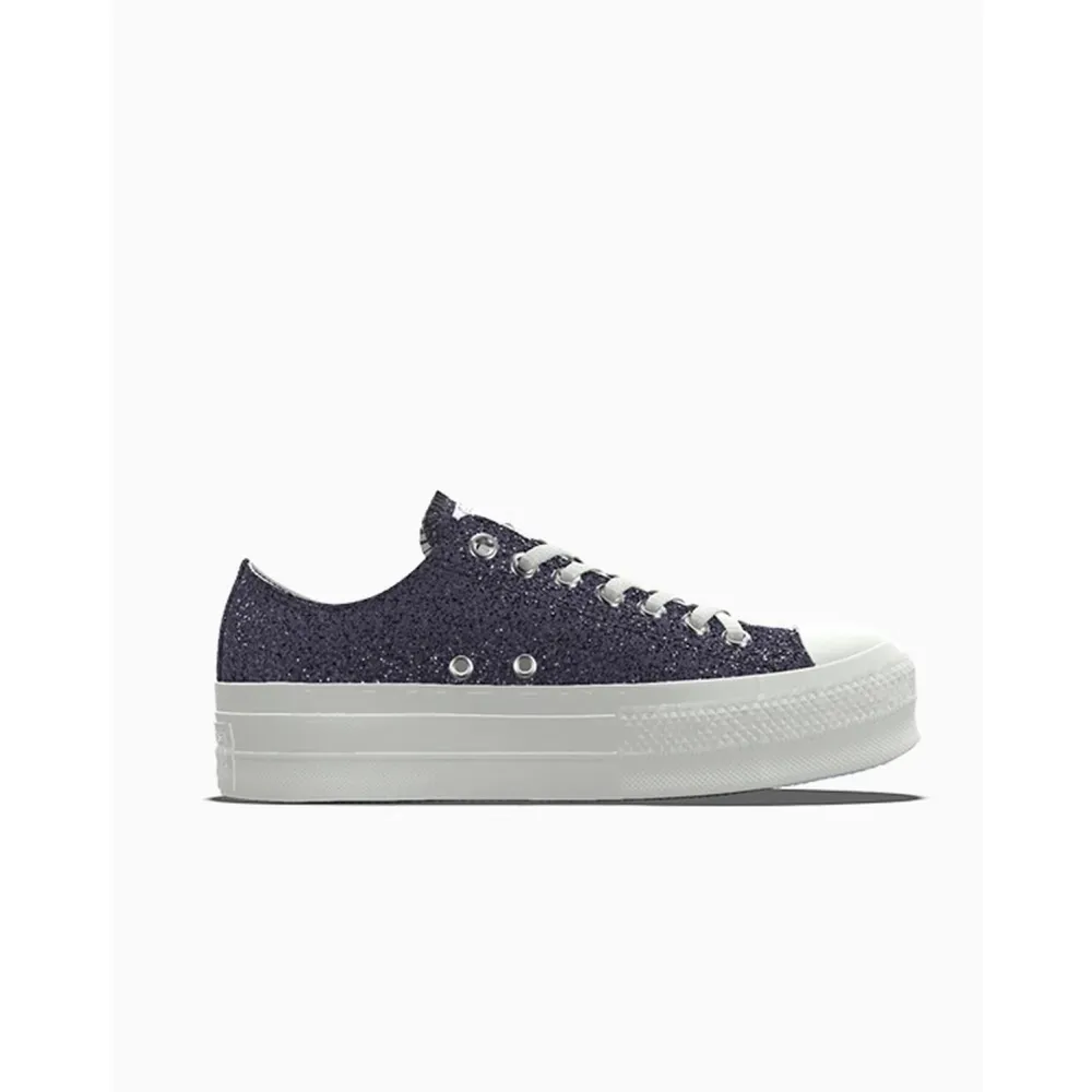Converse Custom Wedding Chuck Taylor All Star Lift Platform By You A02257CSP24_GREY_GLITTER / schwarz