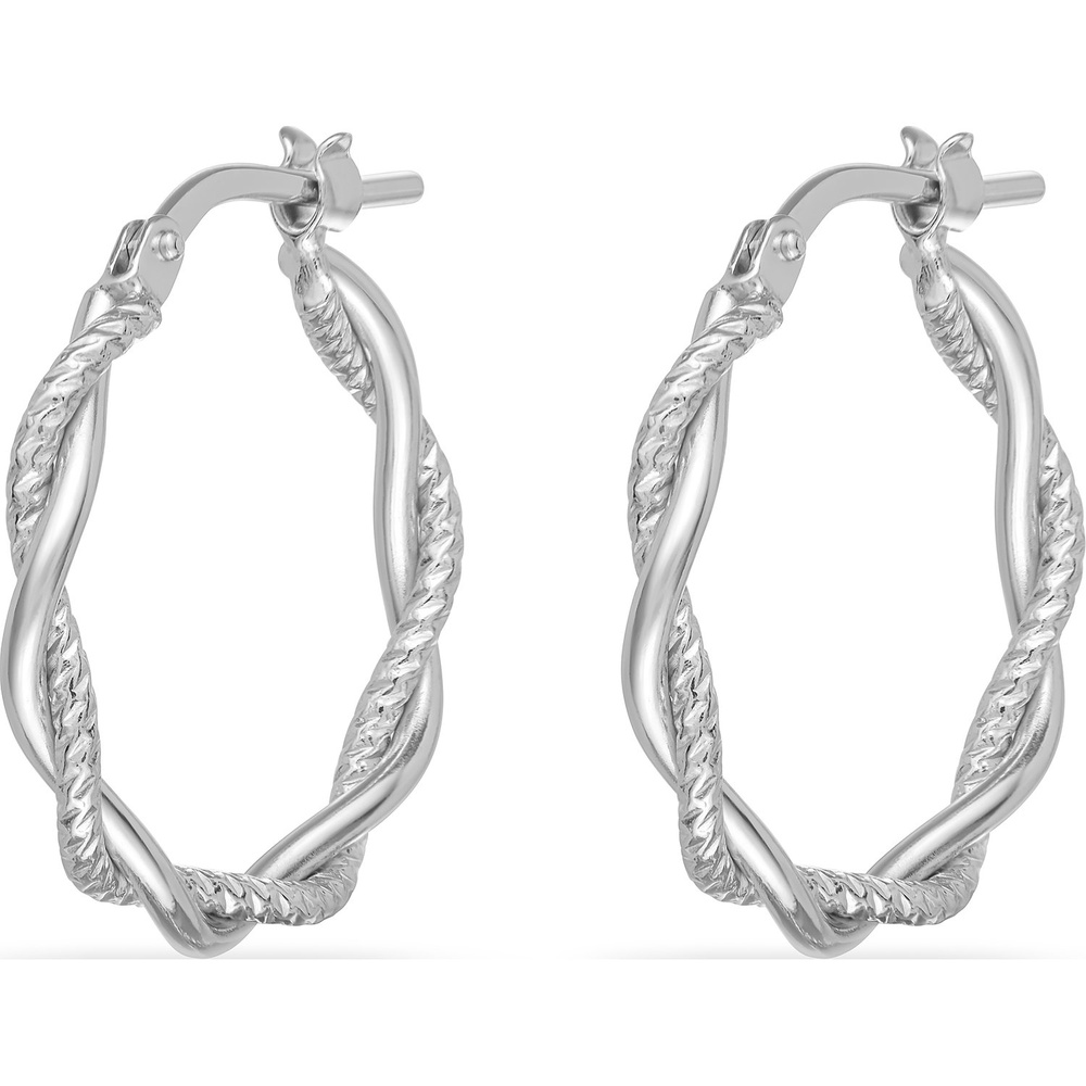 FAVS Créoles 925 Argent Boucles d'oreilles