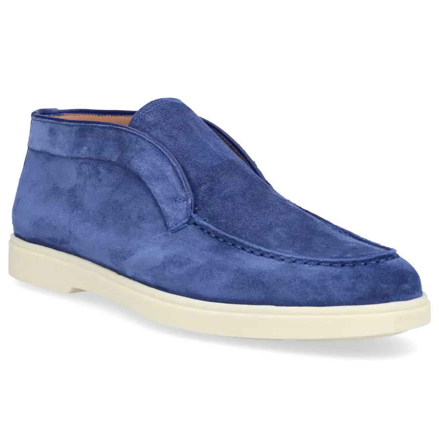 Santoni - Stiefeletten DESERT BOOT Veloursleder - blau