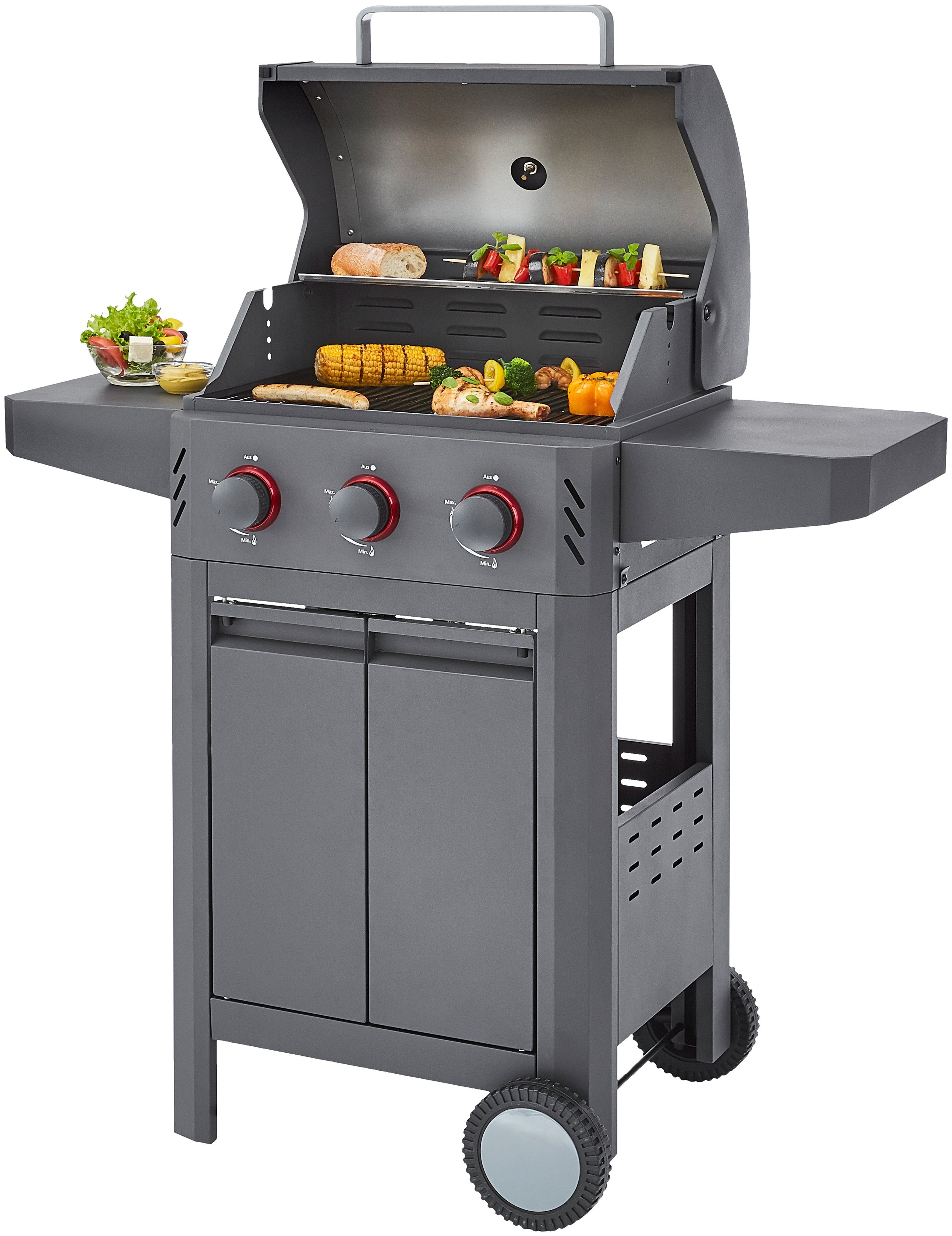 KONIFERA Gasgrill Salerno, BxTxH: 117x54x110 cm, mit Schutzhülle