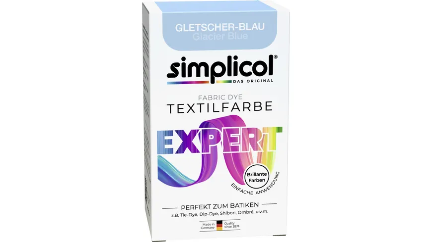 simplicol Textilfarbe Expert Gletscher-Blau 150 g