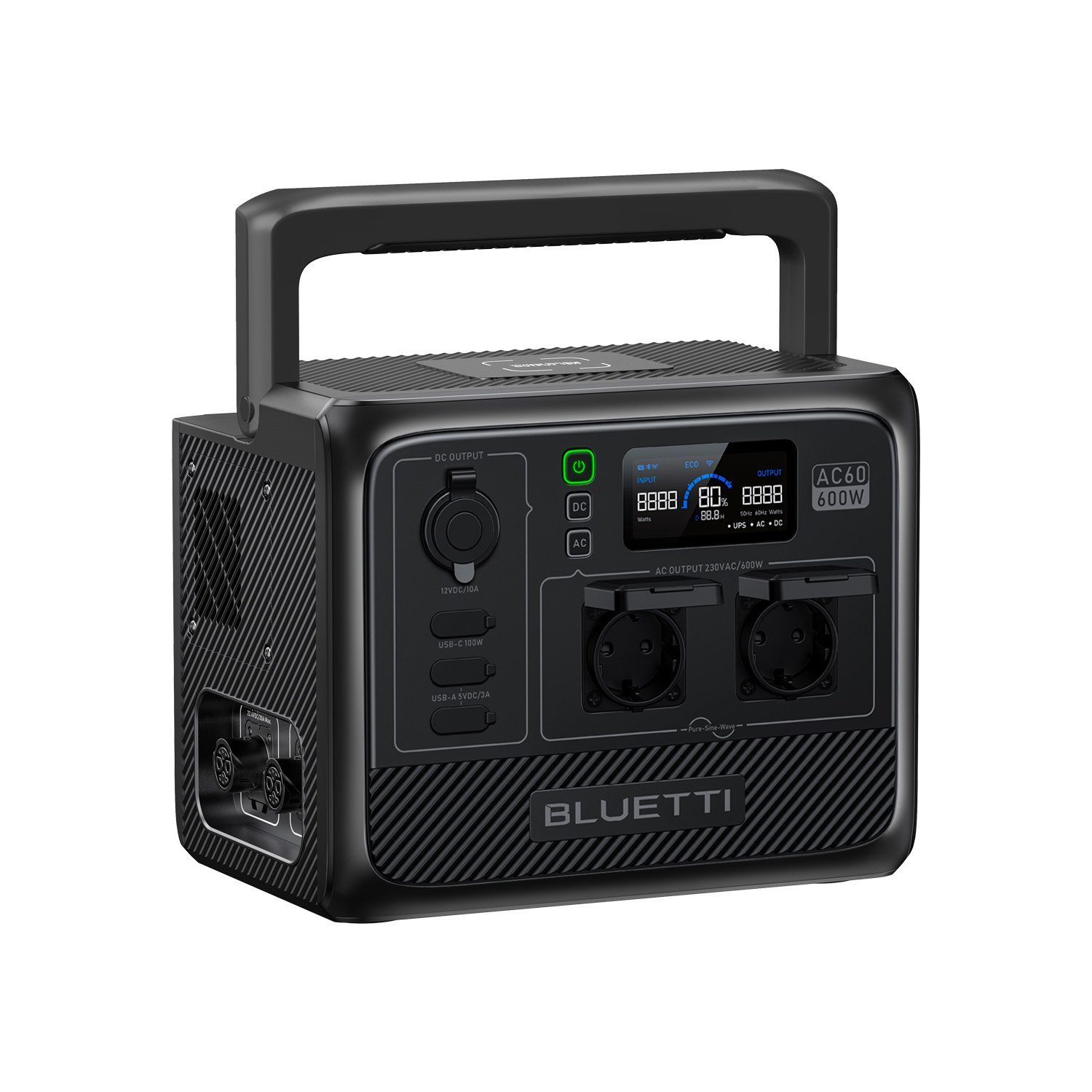 BLUETTI Stromerzeuger 403Wh/600W AC60 Tragbares Power Station, (für Camping, Reisen, Wohnwagen, Stromausfall), IP65 Wasserdicht und Staubdicht