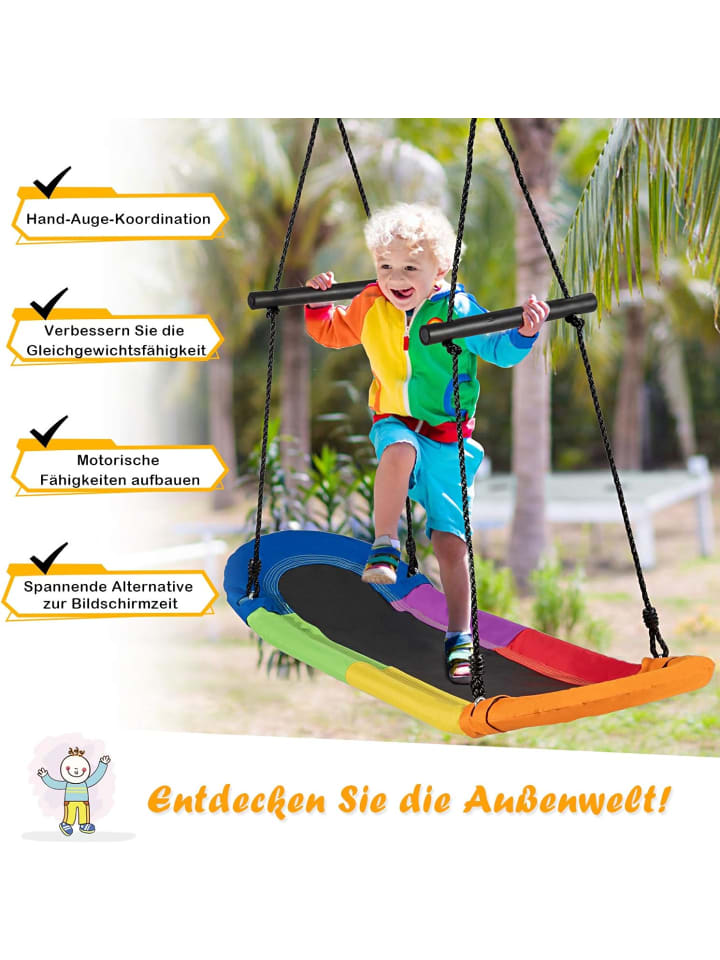 COSTWAY 123x45cm Nestschaukel in Bunt günstig kaufen onesize